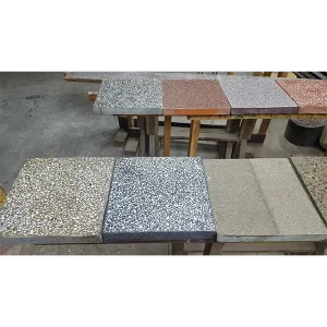 lauko plyteles PT-1 teraco ivairios kitu kampu